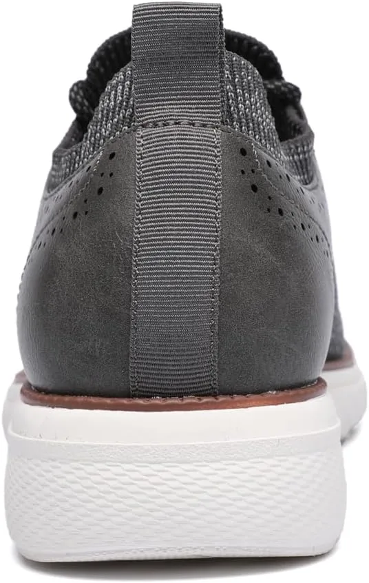 DECARSDZ Men's Casual Dress Shoes Knit Lightweight Breathable Lace-Up Shoes Walking Work Sneakers Fashion Sneaker