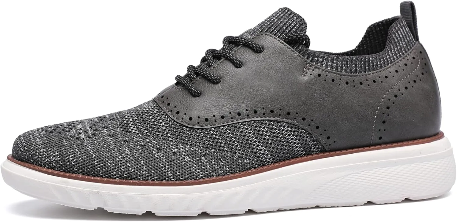 DECARSDZ Men's Casual Dress Shoes Knit Lightweight Breathable Lace-Up Shoes Walking Work Sneakers Fashion Sneaker