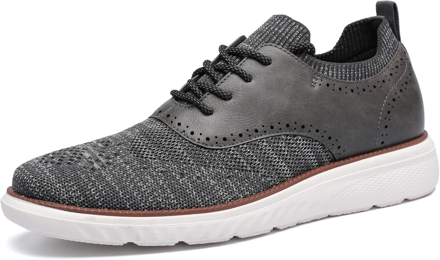 DECARSDZ Men's Casual Dress Shoes Knit Lightweight Breathable Lace-Up Shoes Walking Work Sneakers Fashion Sneaker