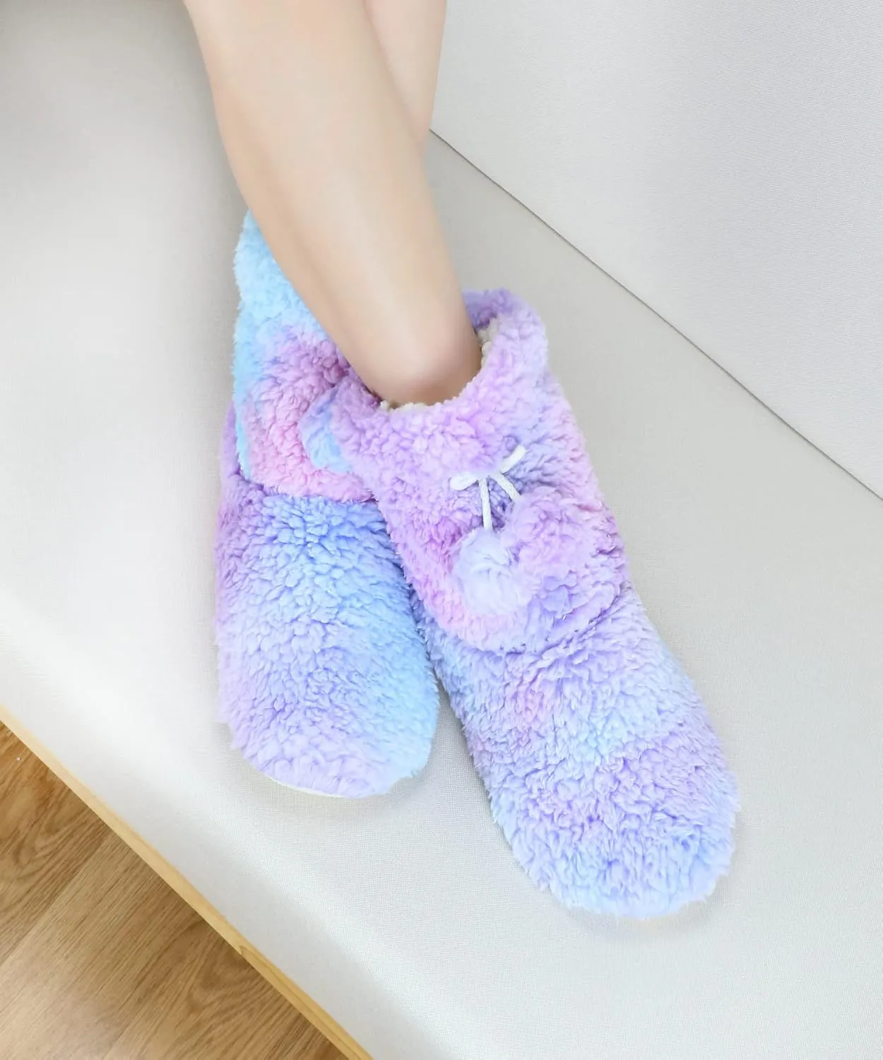 DICUIRD Womens Cozy&Warm Slipper Socks with Grippers-House Socks