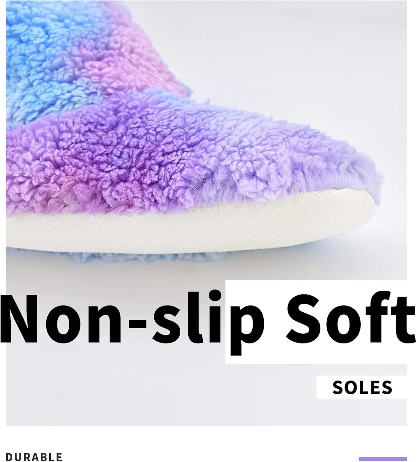 DICUIRD Womens Cozy&Warm Slipper Socks with Grippers-House Socks