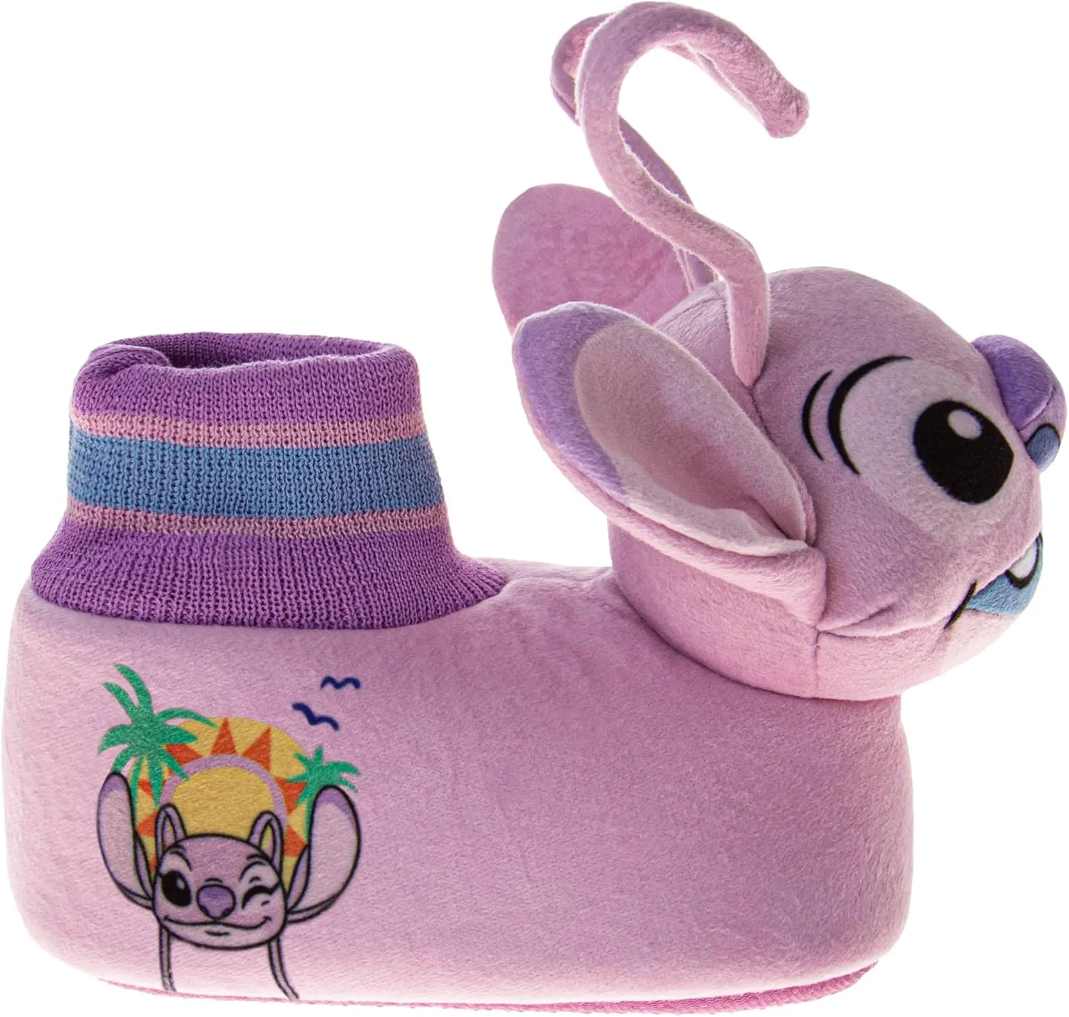 Disney Kids Lilo and Stitch Slippers for Girls - Stitch Plush Warm Soft Aline Comfy Lightweight House Shoes (5-10 toddler / 11-12 little kid)