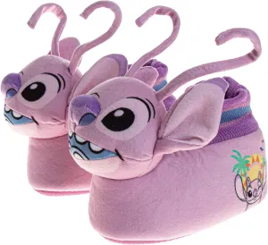 Disney Kids Lilo and Stitch Slippers for Girls - Stitch Plush Warm Soft Aline Comfy Lightweight House Shoes (5-10 toddler / 11-12 little kid)