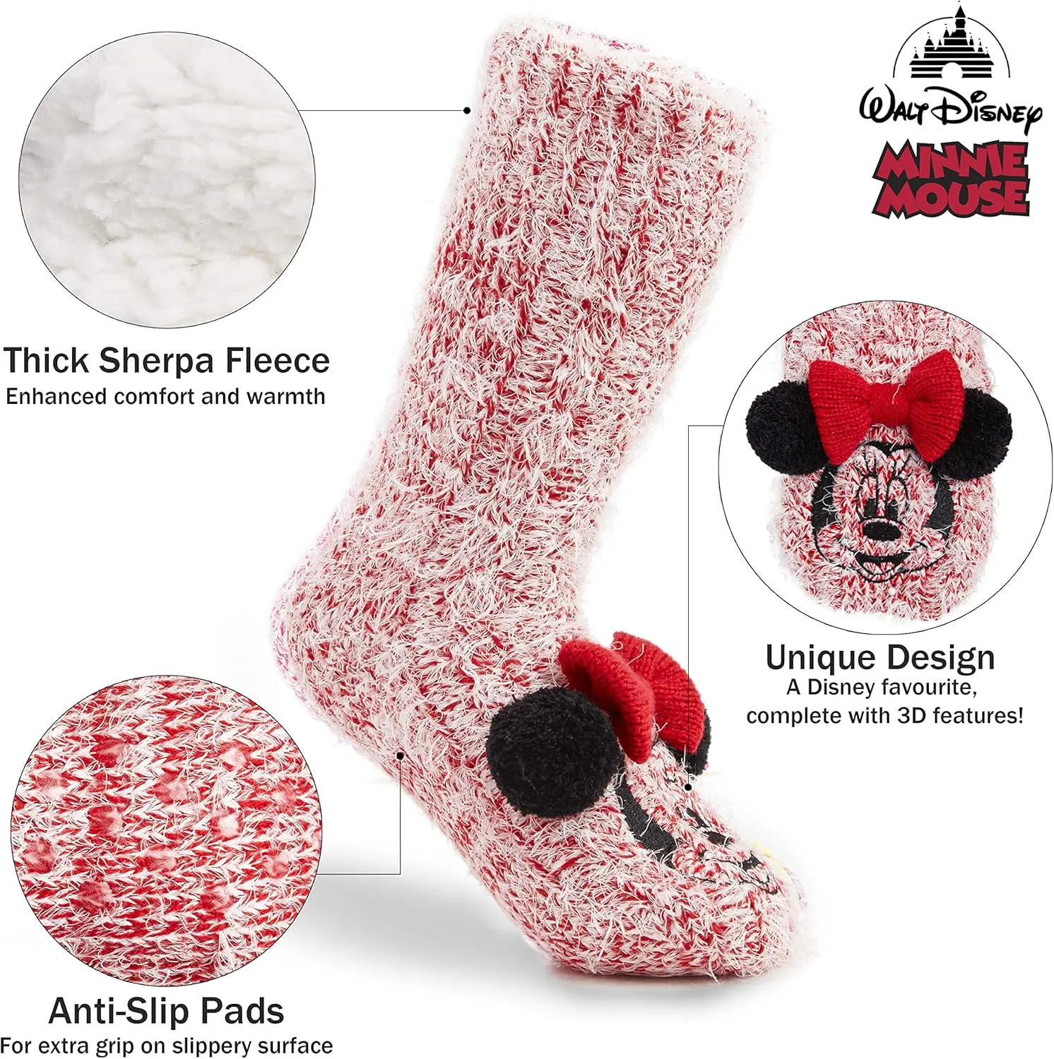 Disney Stitch Slipper Socks For Women Teens Warm Slipper Socks Bed Socks Non Slip Socks Gifts for Her