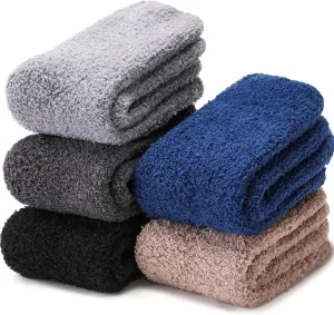 EBMORE Fuzzy Socks Warm Winter Slipper Fluffy Sleep Cozy Comfy Cabin Socks for Mens Womens