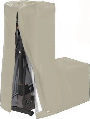 Elliptical Cover, Waterproof Elliptical Cross Trainer Cover, 420D Oxford Fabric Gym Dust Cover 50'' X 25'' X 65'' for Home, Gym, Outdoor, Indoor(Beige,140 * 64 * 165cm)