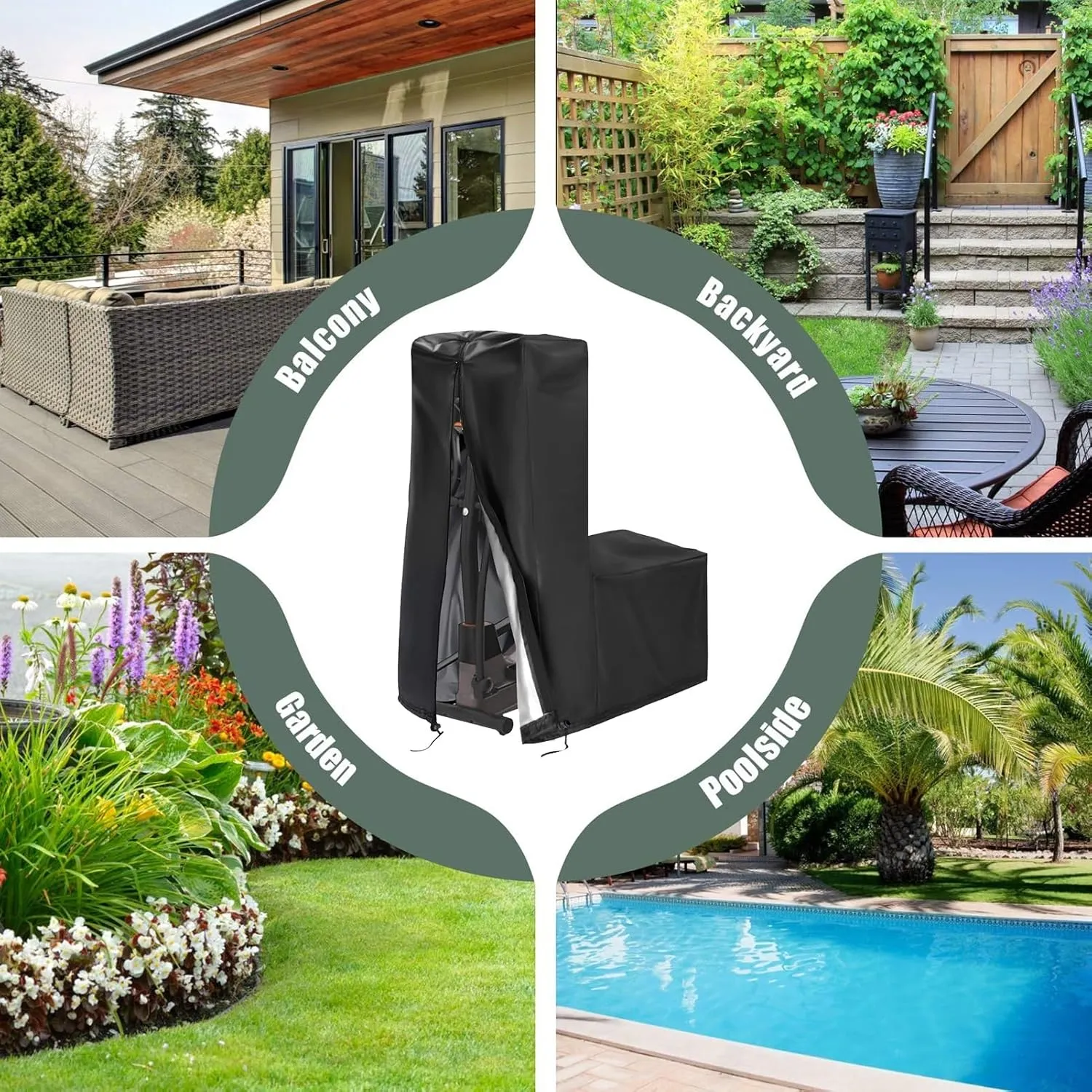 Elliptical Cross Trainer Cover, Waterproof Elliptical Exercise Machine Protective Cover, Elliptical Bike Machine Cover Anti Rain, Sun and Dust Protective(Black,140 * 64 * 165cm)