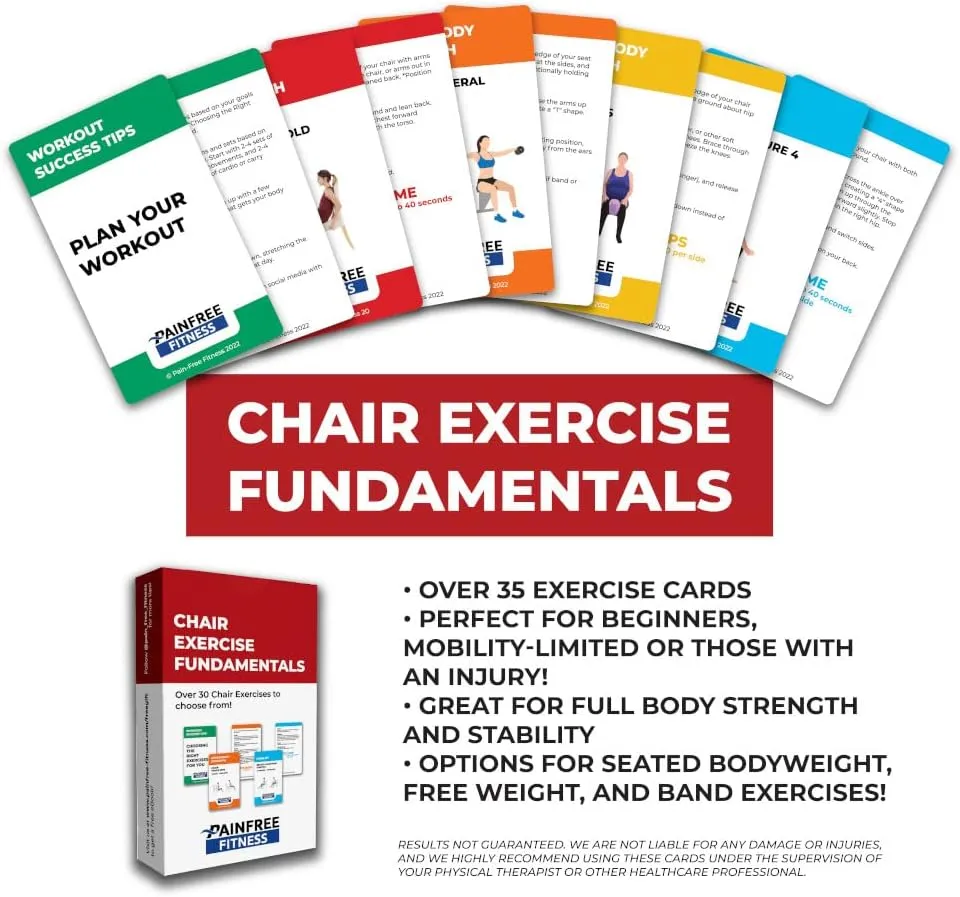 Exercise Flash Cards - Workout Cards Deck - Exercise Cards for Home Workouts Women & Men