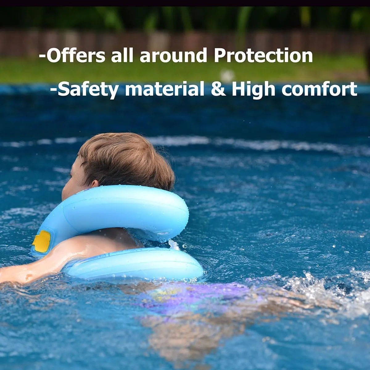Floaties Swim Vest for Child, Portable Inflatable Pool Floats Swimming Ring with Adjustable Safety Buckle, Safety Swim Arm Bands with Double Surround Air Bag, Durable Float Tube for Kids