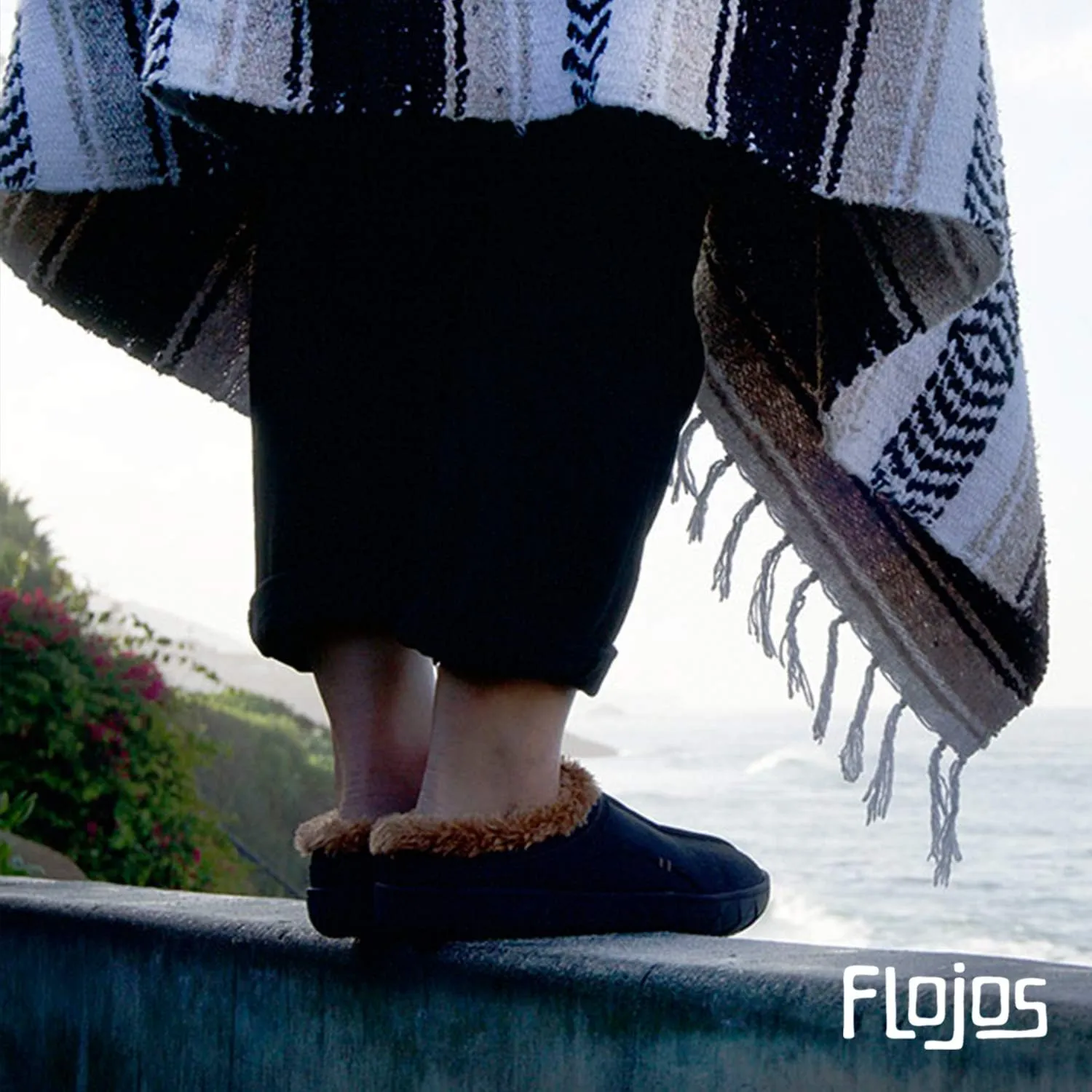 FLOJOS Men's Que Sherpa Lined Slipper