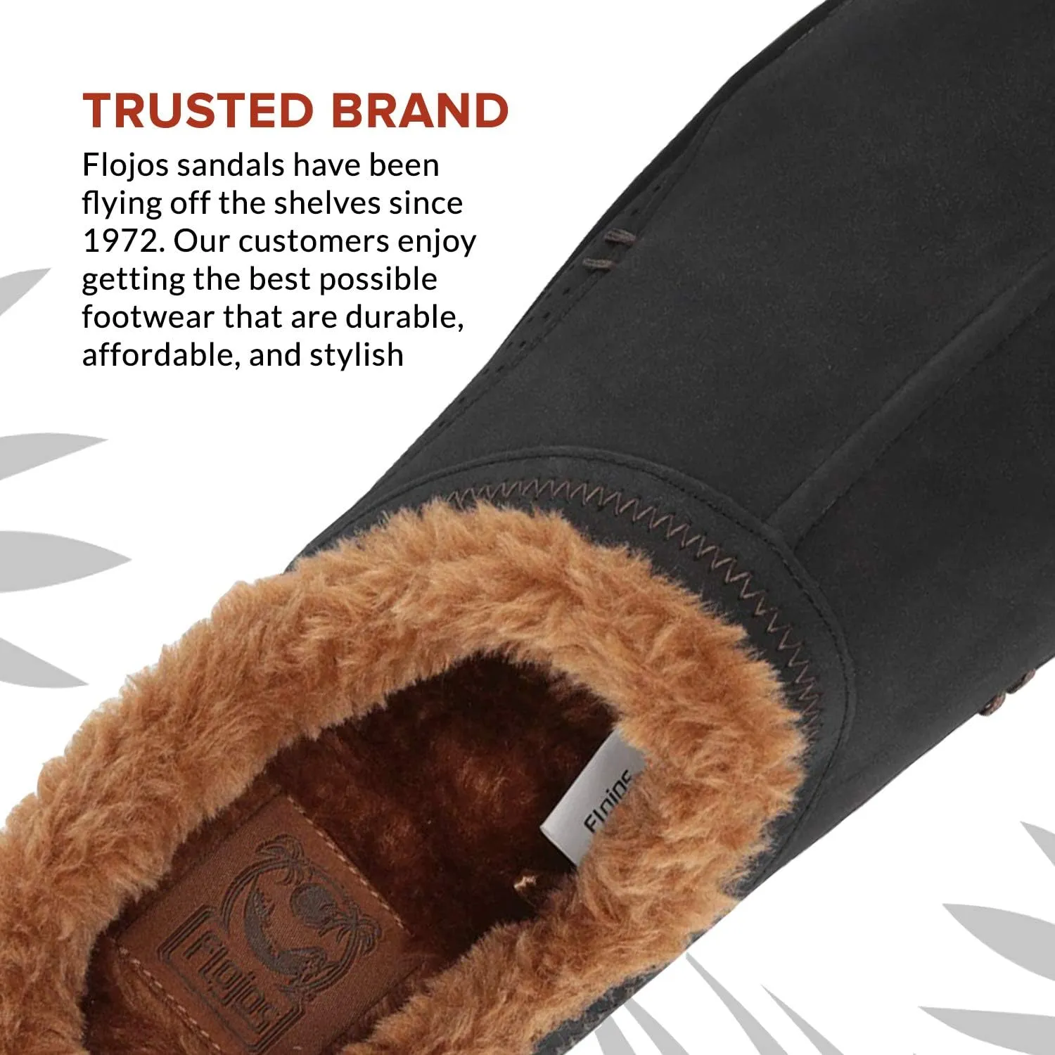FLOJOS Men's Que Sherpa Lined Slipper