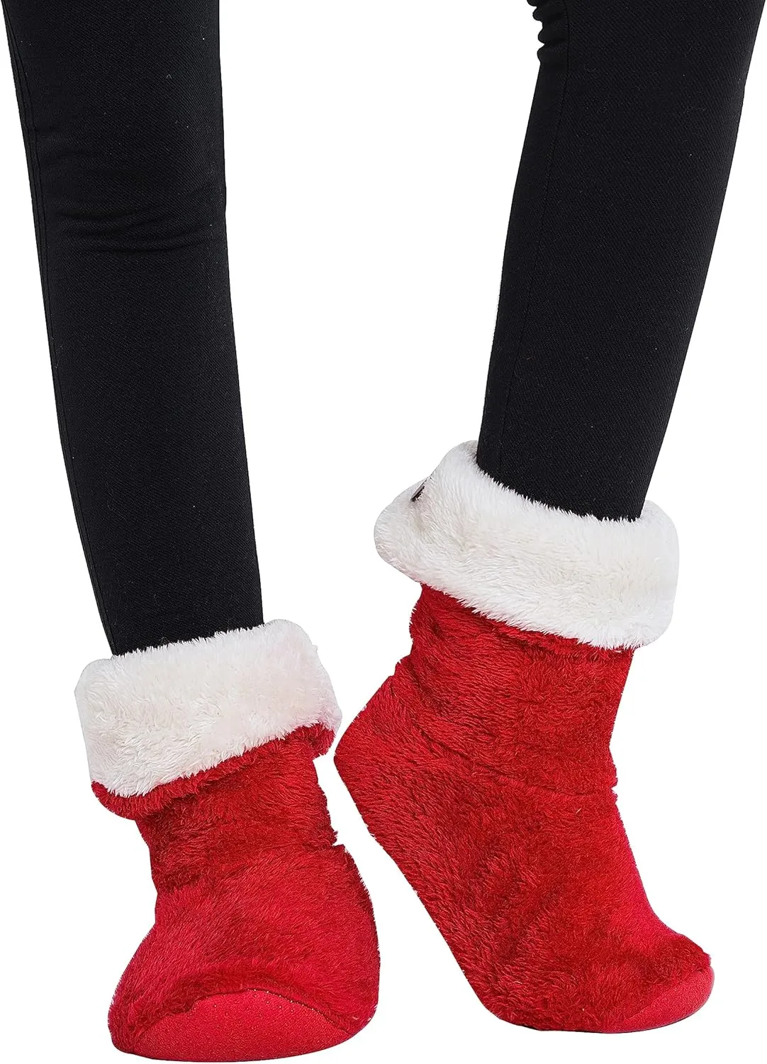 FRALOSHA Women's Slipper Sock Coral Velvet Indoor Spring-Autumn Super Soft Warm Cozy Fuzzy Lined Booties Slippers