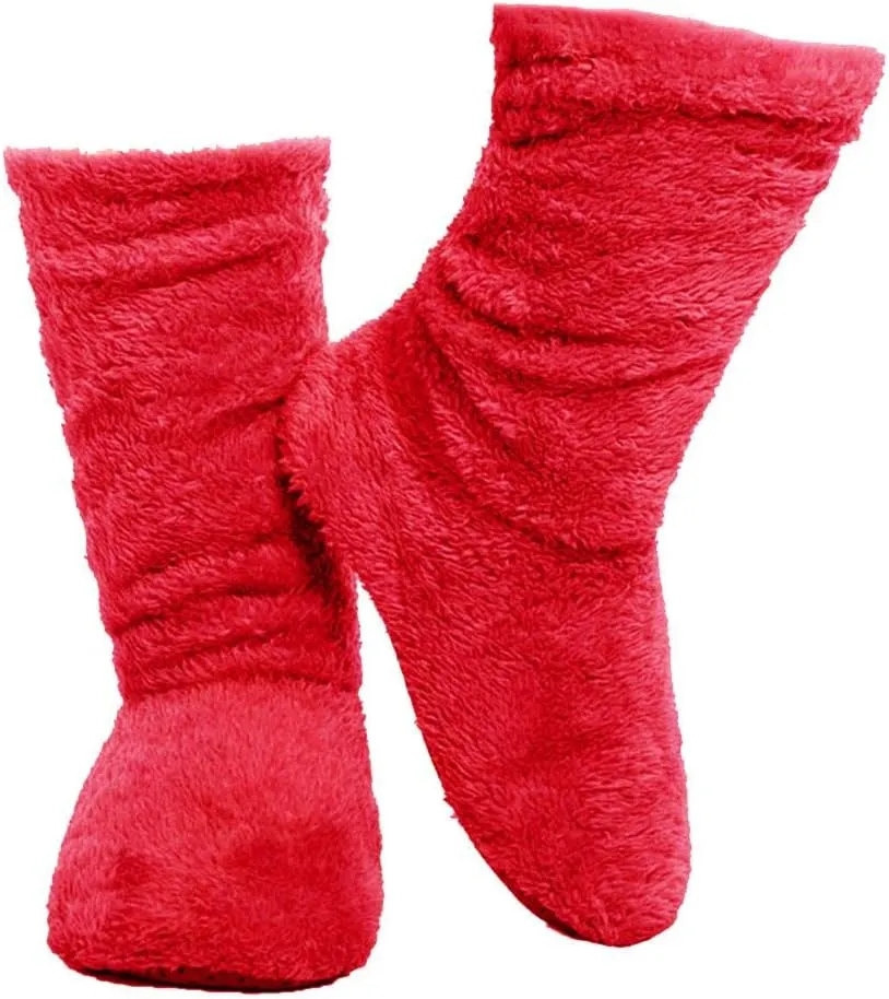 FRALOSHA Women's Slipper Sock Coral Velvet Indoor Spring-Autumn Super Soft Warm Cozy Fuzzy Lined Booties Slippers