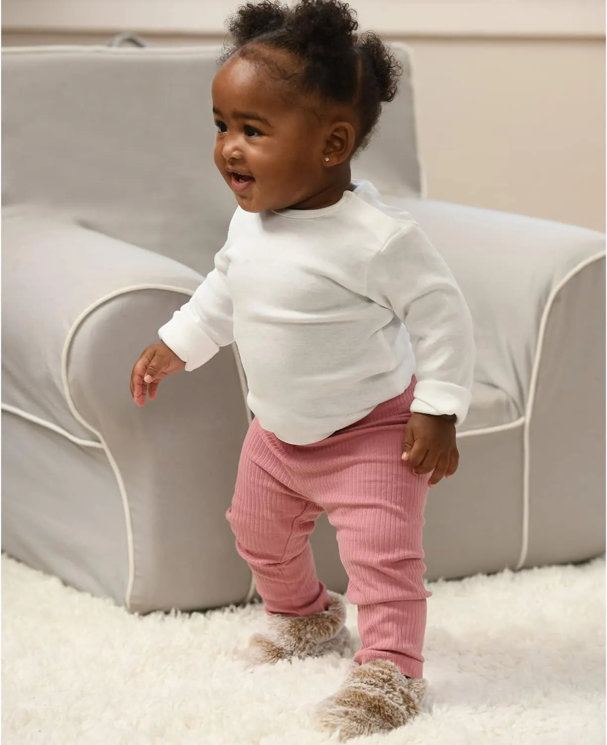 Fruit of the Loom Cozy Thermal Wrap Booties with Non-Skids for Baby Girls, Boys, Unisex