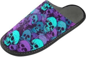 Fuzzy Slippers for Women Men Cozy Memory Foam Scuff Slippers Warm House Shoes Indoor/Outdoor