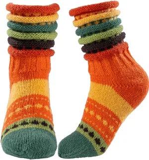 Fuzzy Slouch Socks for Women Novelty Knit Colorful Funny Bubble Sock Christmas Creative Winter Warm Home Slipper Sock