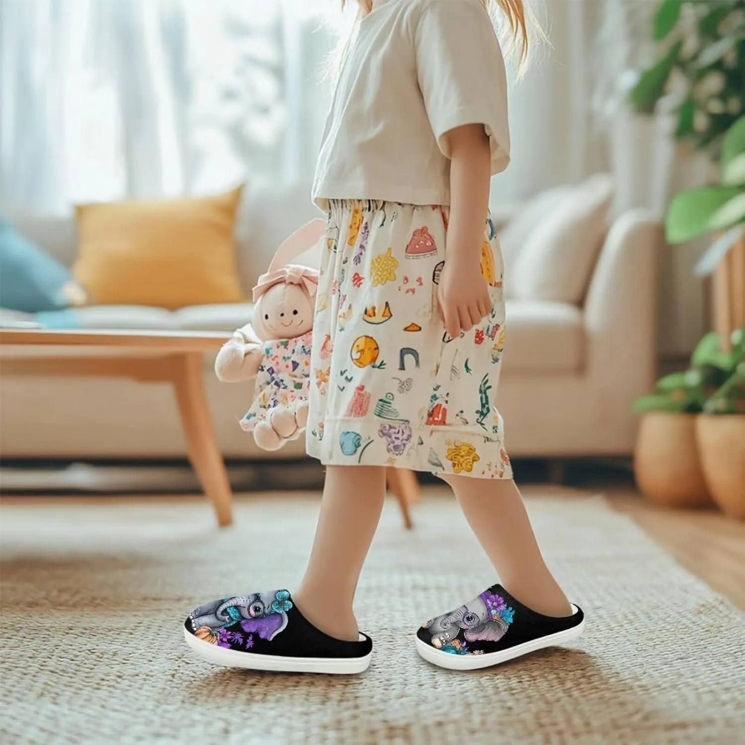 Girls Slippers Size 9-15 Kids Winter Warm Slippers Boys Indoor Outdoor Slipper Cozy Home Shoes