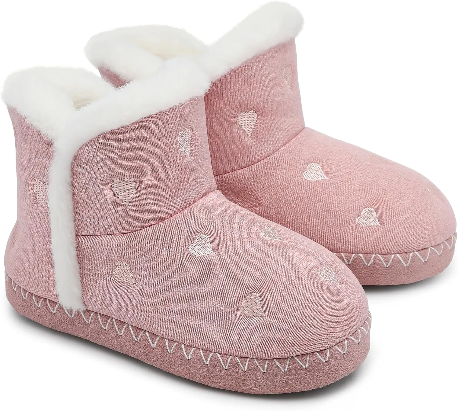 Girls Warm Winter Lightweight Boots slippers Comfy Durable Princess Ankle Boots for Big Kid