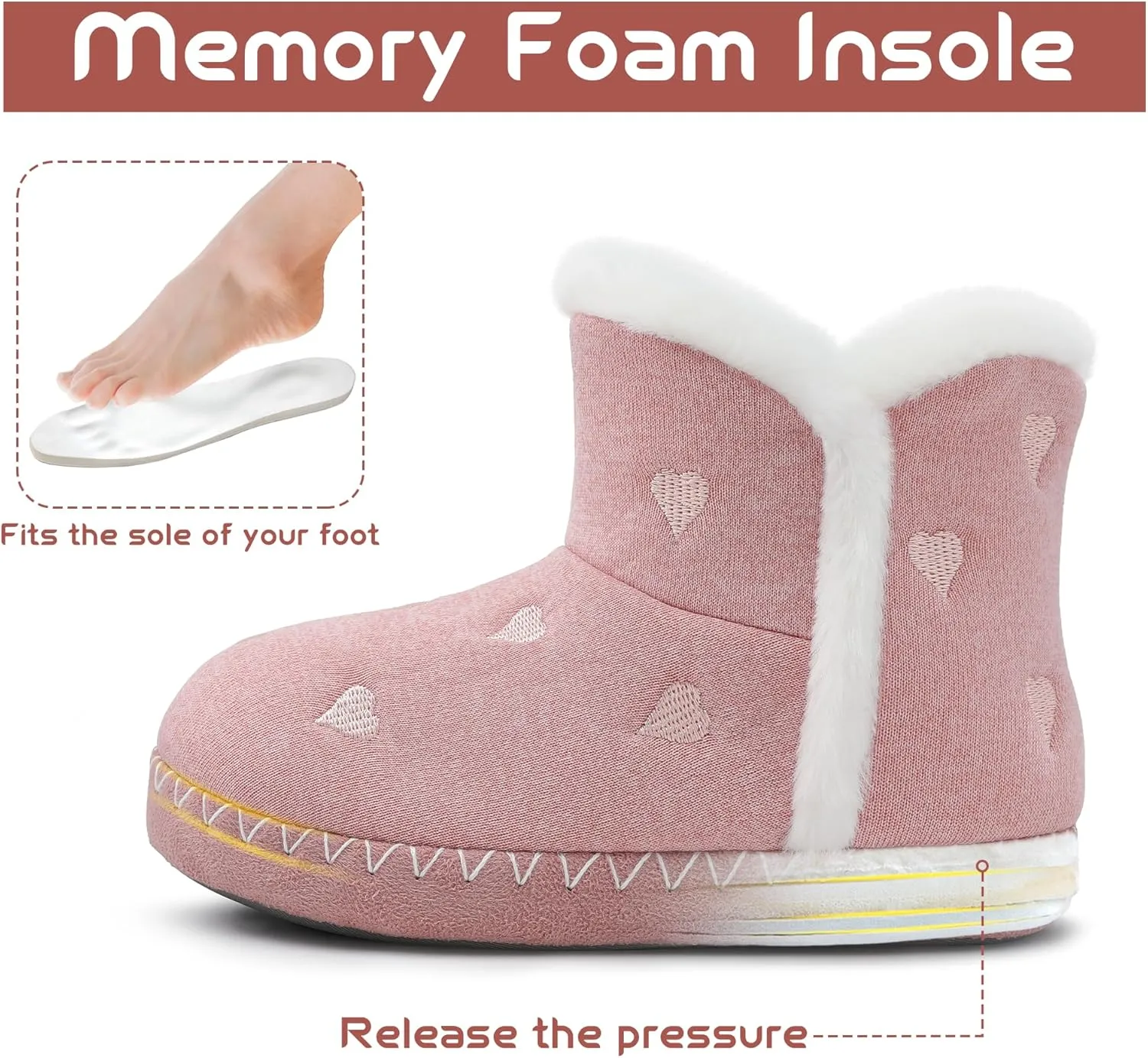 Girls Warm Winter Lightweight Boots slippers Comfy Durable Princess Ankle Boots for Big Kid