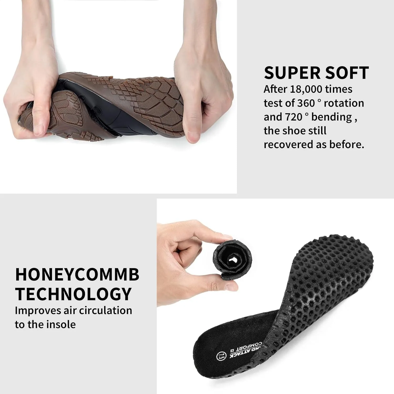 Grand Attack Men's Barefoot Shoes|Minimalist Cross-Trainer|Zero Drop Sole|Wide Toe Box