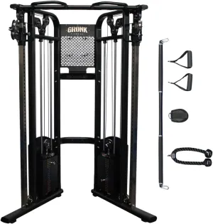 Gronk Fitness Functional Trainer with Dual 200lbs Weight Stacks | Cable Crossover Machine | Multifunctional Cable Machine for Home & Commercial Gyms