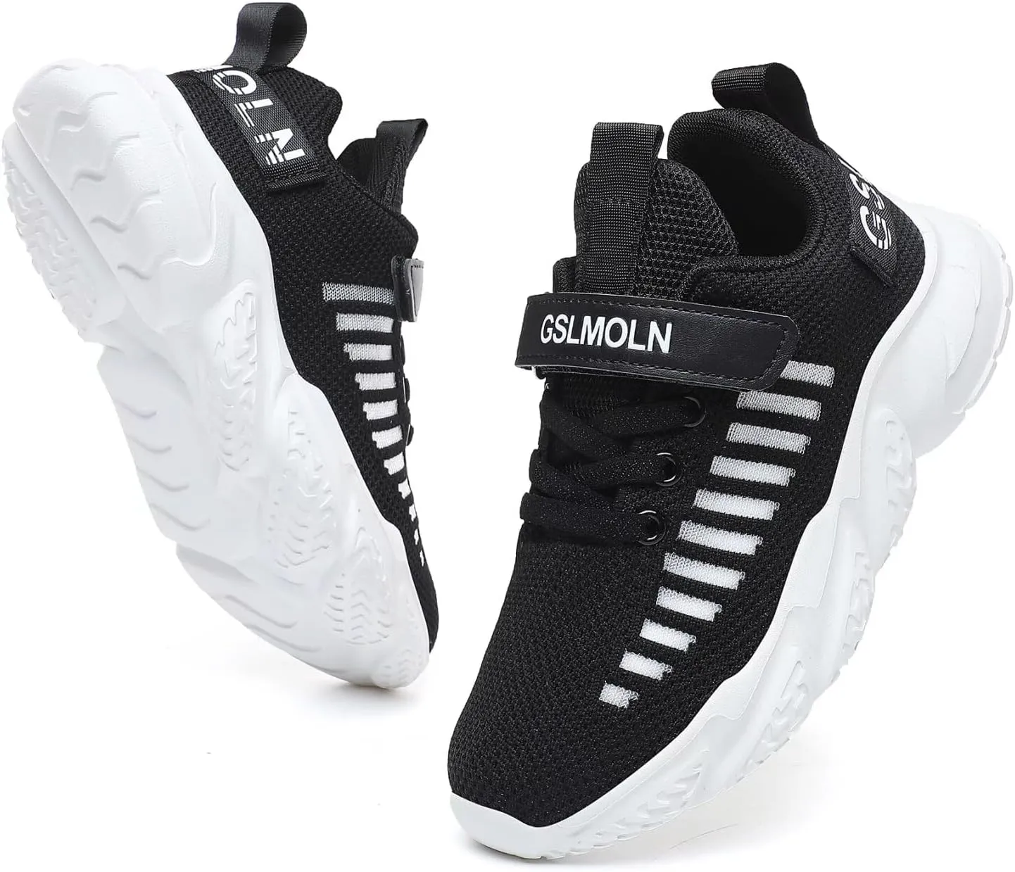 GSLMOLN Boys Girls Tennis Breathable Slip on Shoes School Casual Walking/Running Sports Kids Sneakers