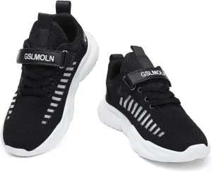 GSLMOLN Boys Girls Tennis Breathable Slip on Shoes School Casual Walking/Running Sports Kids Sneakers