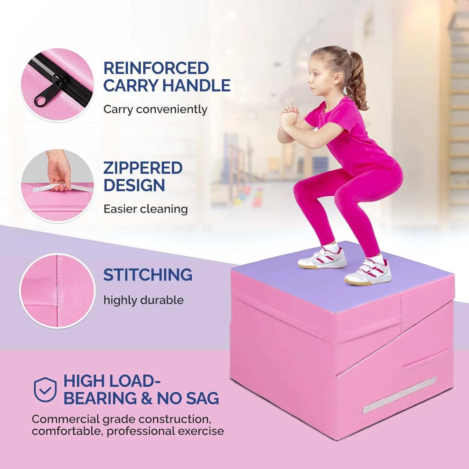 Gymnastics Set, 48"x24"x14" Incline Mat & 24"x26" Octagon Skill Shape Tumbling Trainer