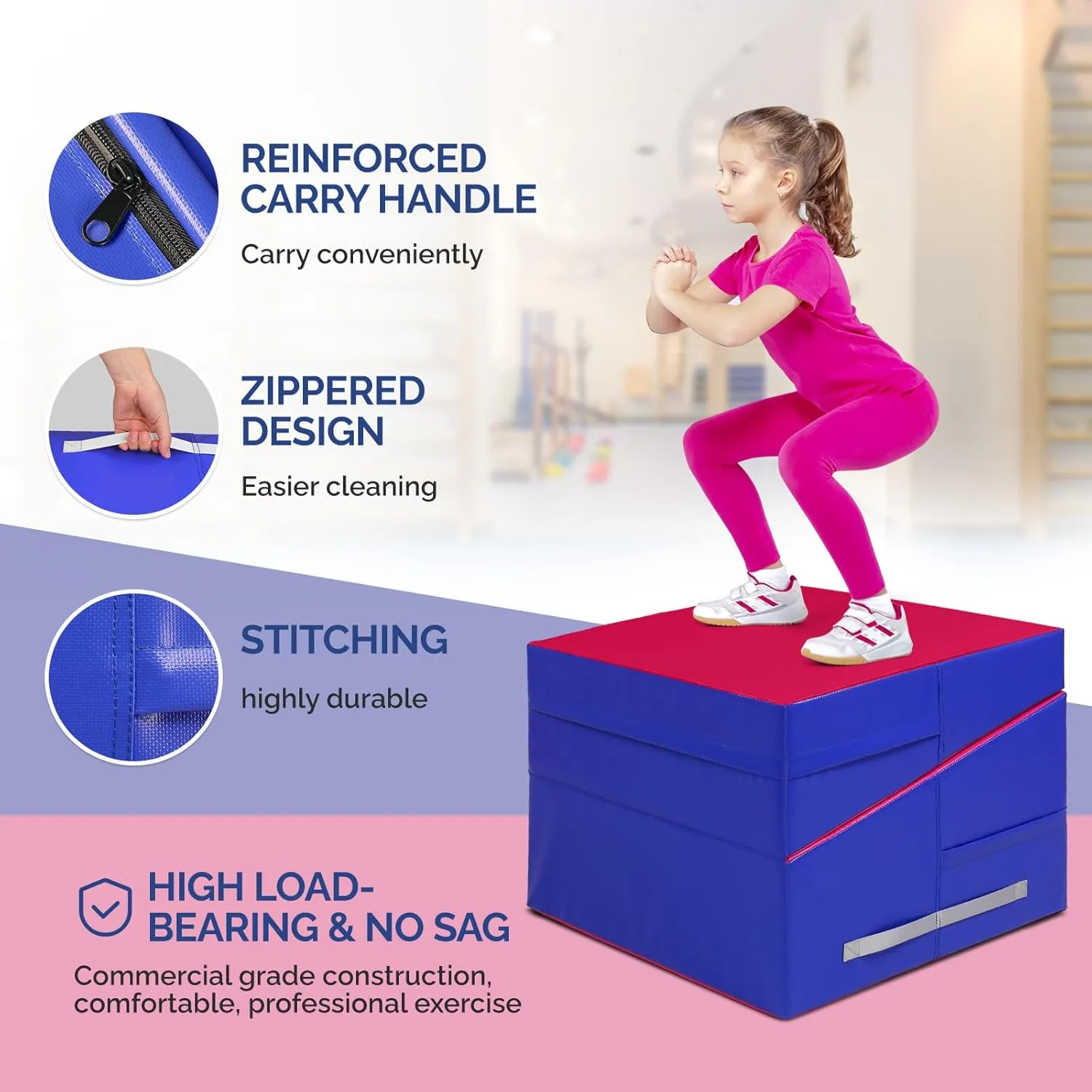 Gymnastics Set, 48"x24"x14" Incline Mat & 24"x26" Octagon Skill Shape Tumbling Trainer