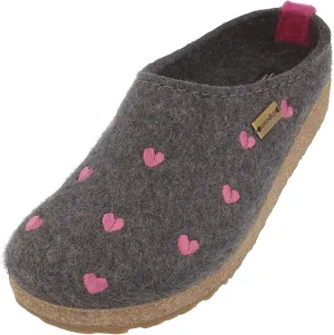 HAFLINGER Cuoricini Felt Clog Wool Slipper
