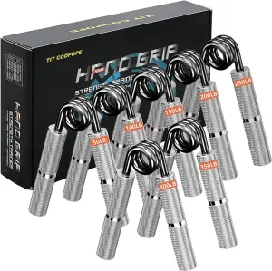 Hand Grip Exerciser Strengthener,Resistance Levels 50-450Lbs,Grip Strength Trainer,Non-Slip Gripper,Heavy Duty Grip Enhancer