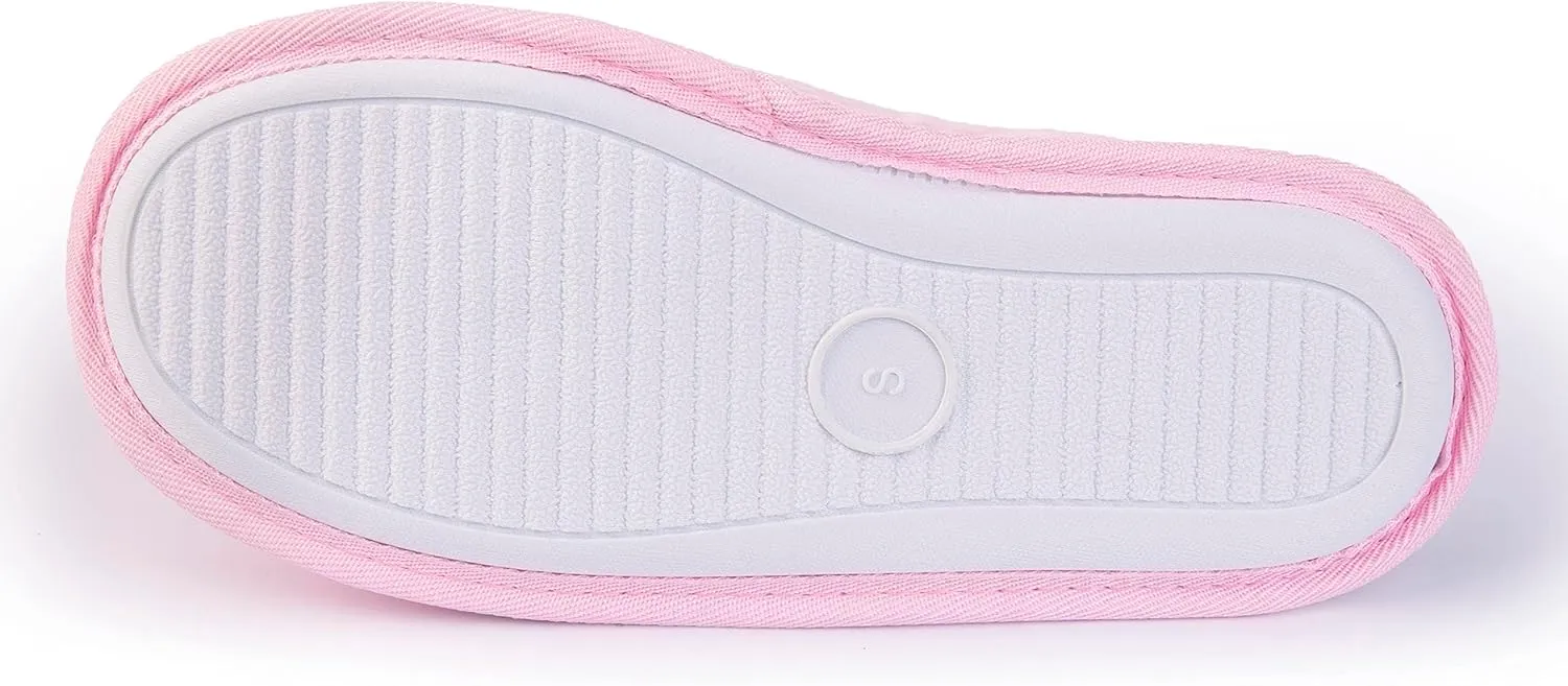 Handcraft Staycation NYC Ladies Funny Quote Scuff Slipper, Plush Non Slip House Slippers for Women, Comfy Soft Sole Bedroom Shoes