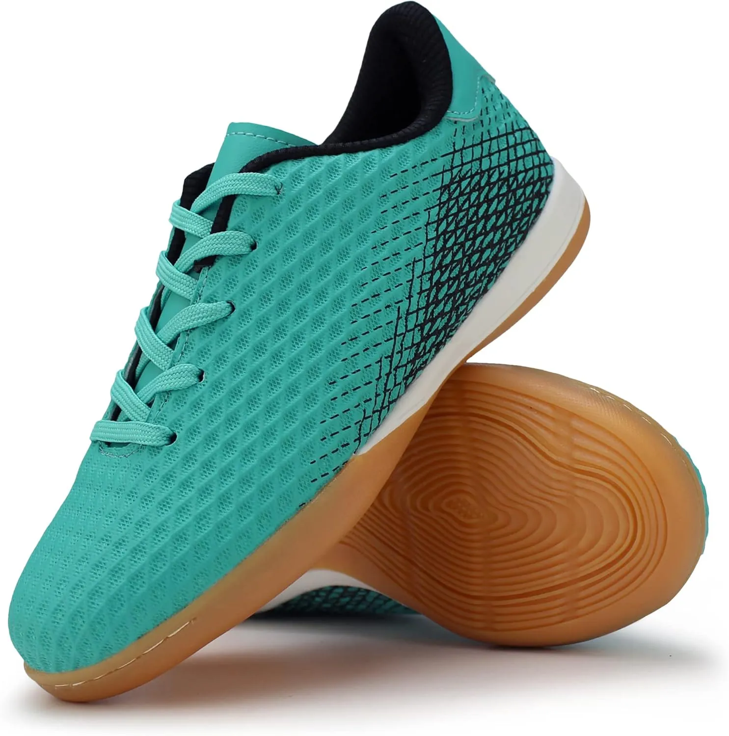 Hawkwell Unisex-Child Athletic Lace Up Boys Girls Indoor Trainer Soccer Shoe (Toddler/Little Kid/Big Kid)