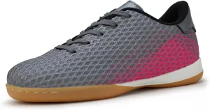 Hawkwell Unisex-Child Athletic Lace Up Boys Girls Indoor Trainer Soccer Shoe (Toddler/Little Kid/Big Kid)