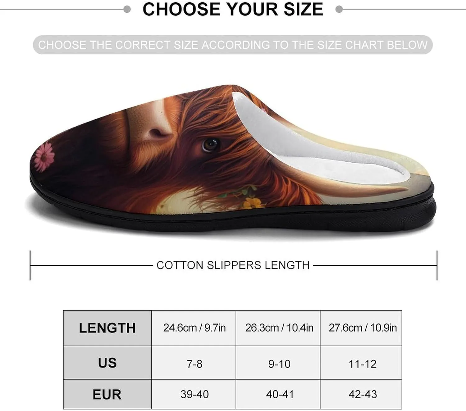 Highland Cow (2) Slippers for Women Warm House Shoes Home Slippers Bedroom Shoes for Women Mom Ladies