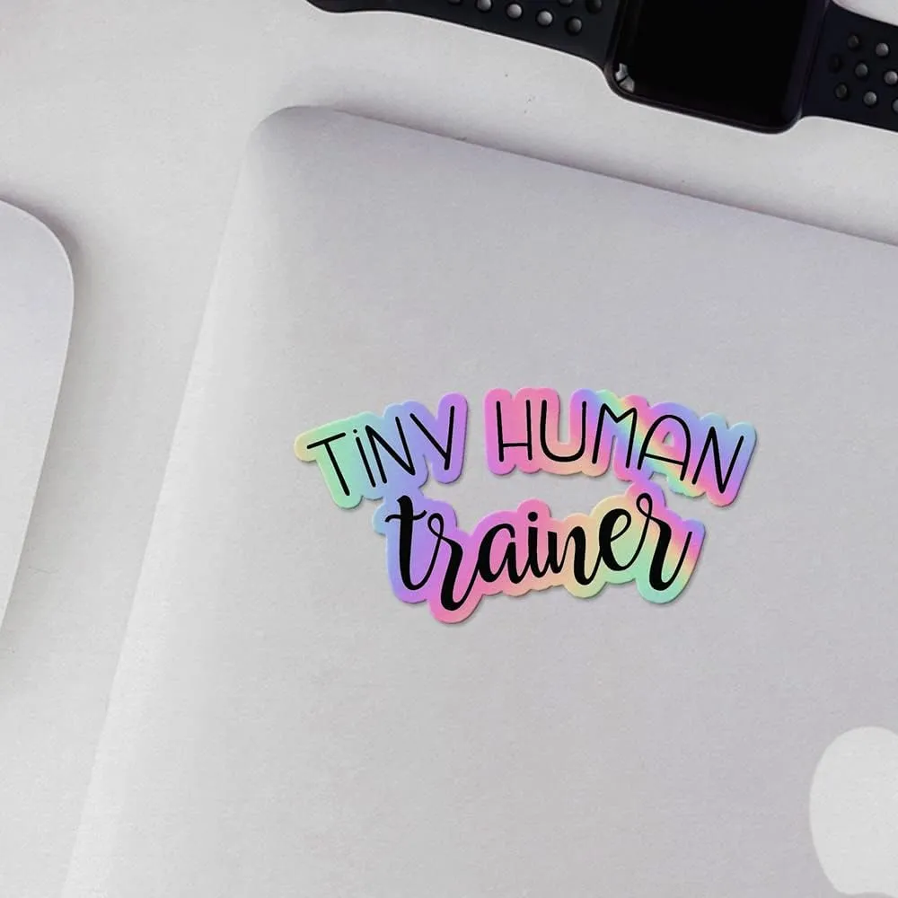 Holographic Decal Stickers of Tiny Human Trainer Premium Waterproof Vinyl Decal Stickers for Laptop Phone Accessory Helmet Car Window Mug Tuber Cup Door Wall Decoration ANDVER30d756bHO