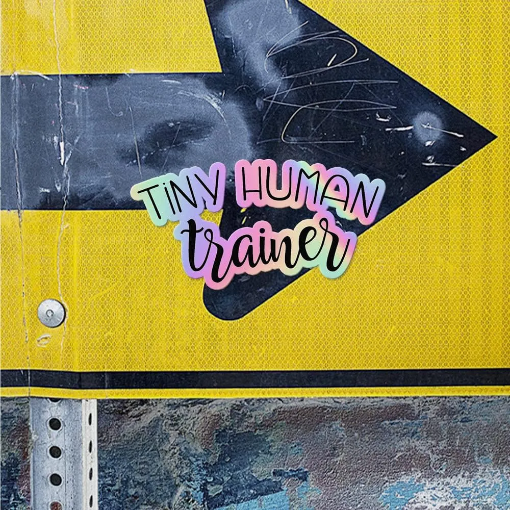 Holographic Decal Stickers of Tiny Human Trainer Premium Waterproof Vinyl Decal Stickers for Laptop Phone Accessory Helmet Car Window Mug Tuber Cup Door Wall Decoration ANDVER30d756bHO