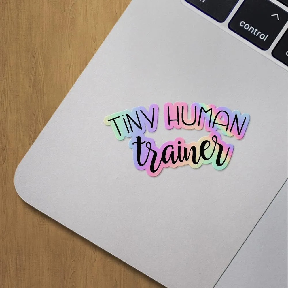 Holographic Decal Stickers of Tiny Human Trainer Premium Waterproof Vinyl Decal Stickers for Laptop Phone Accessory Helmet Car Window Mug Tuber Cup Door Wall Decoration ANDVER30d756bHO