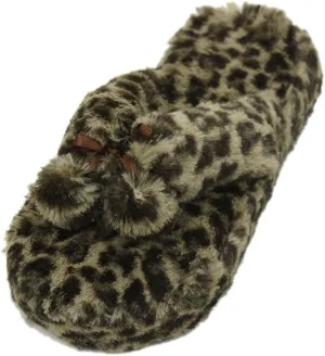 Home Slipper Women's Soft Fleece Indoor Non-Slip House Flip-Flops SPA Thong Slippers