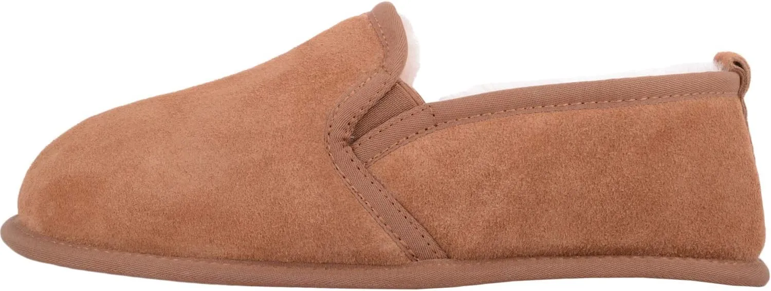 House of Cambridge Mens Full Sheepskin Slippers with Thick Suede Sole