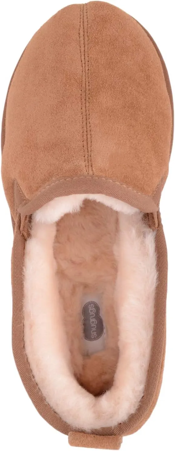 House of Cambridge Mens Full Sheepskin Slippers with Thick Suede Sole