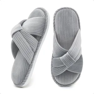 House Slippers for Women Indoor Cute Comfy Open Toe Crossband Slipper for Woman Girls and Ladies use in Bedroom, Living room and Outdoor around the Home