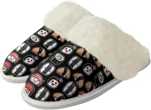 Howilath Fuzzy Slippers Women with Fur Edges House Shoes Bedroom Plush Slippers for Indoor & Outdoor
