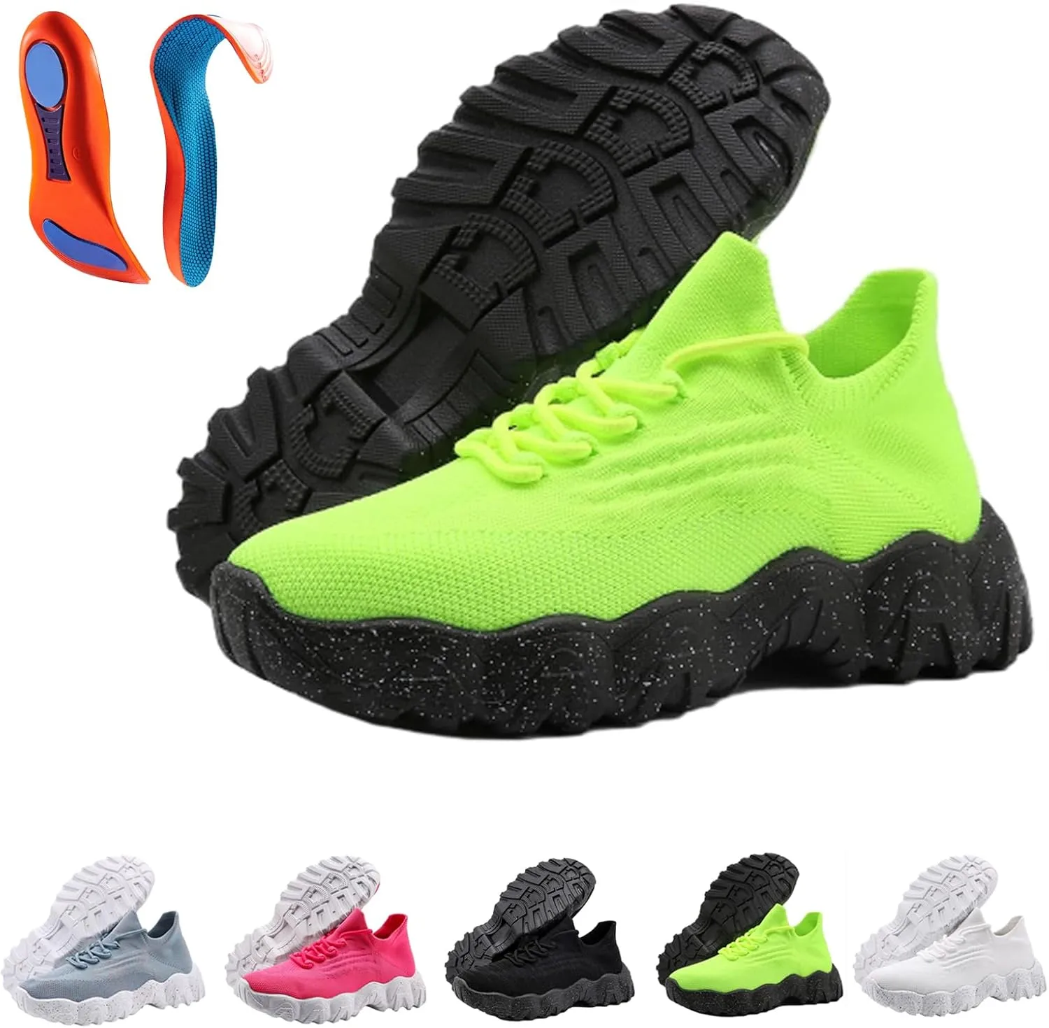 Hrtesus Nurse Babe Tennis Shoes Women, Ortho Pro Shoes for Women, Classic Lace Up Low Top Slip-On Sneakers, Women's Breathable Running Walking Shoes with Orthopedic Insoles