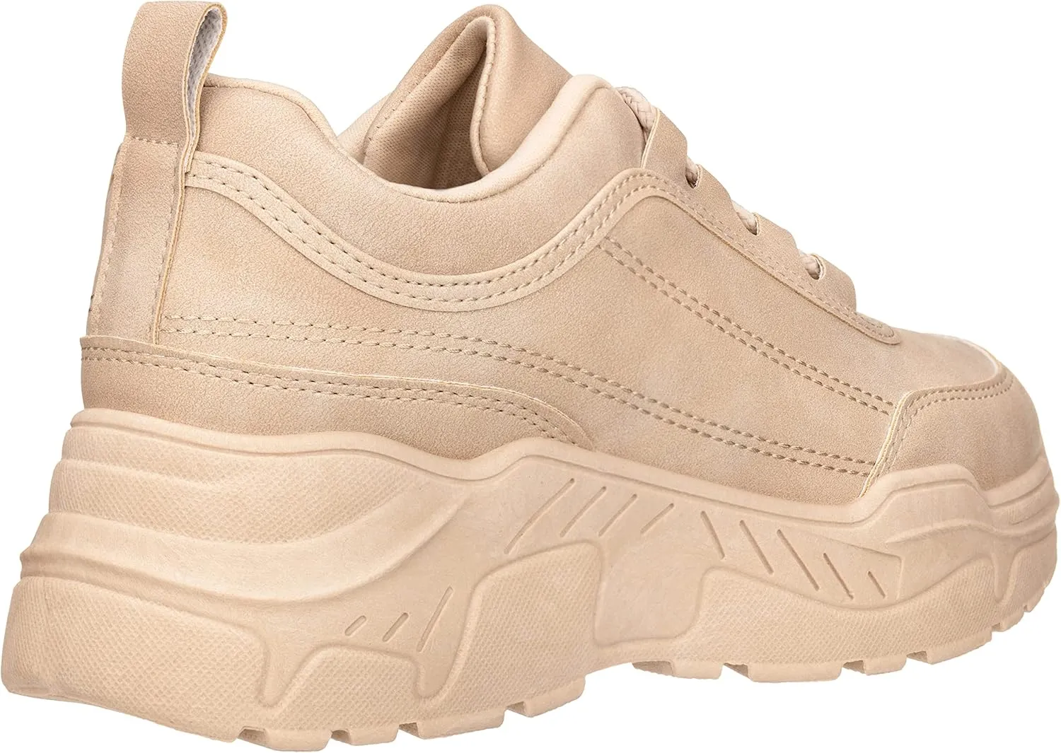 ILLUDE Women's Chunky Platform Sneakers Lace-Up Walking Shoes Fashion Chunky Sneakers Causal Dad Shoes