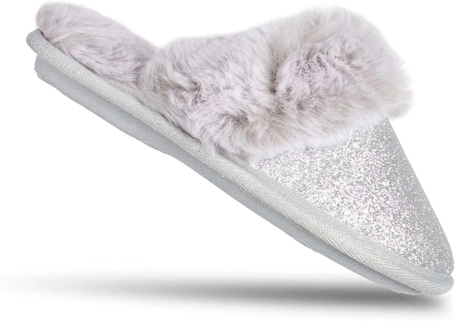 Jessica Simpson Girls Comfy Slippers - Cute Faux Fur Slip-on Shoes Memory Foam House Slipper