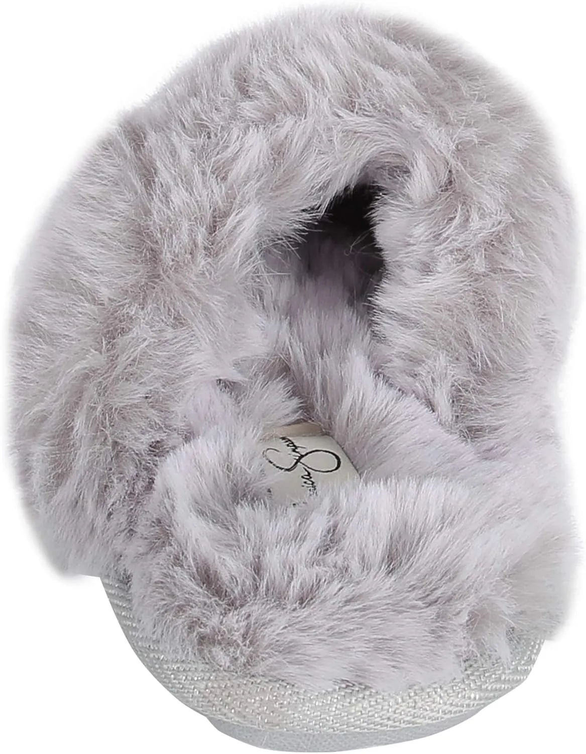 Jessica Simpson Girls Comfy Slippers - Cute Faux Fur Slip-on Shoes Memory Foam House Slipper