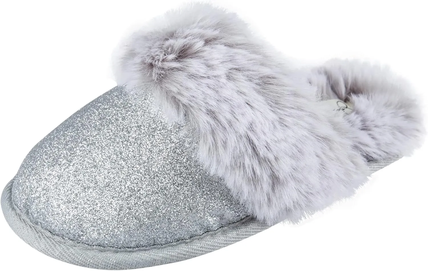 Jessica Simpson Girls Comfy Slippers - Cute Faux Fur Slip-on Shoes Memory Foam House Slipper