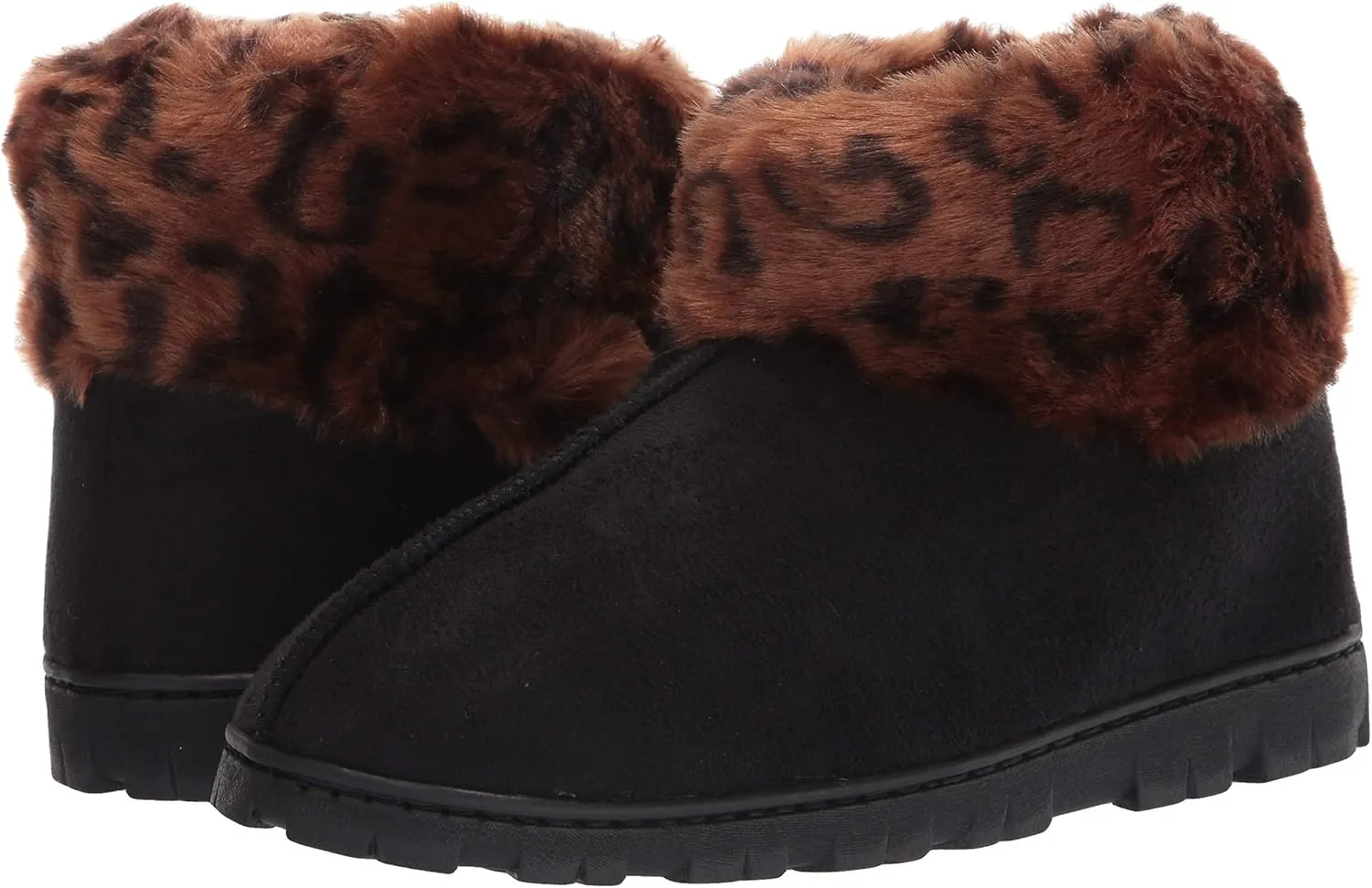 Jessica Simpson Women's and Girls Microsuede Super Soft Bootie Slippers with Indoor Outdoor Sole- Mommy & Me Set Options