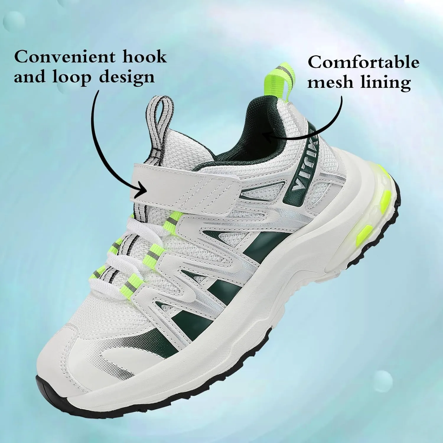 JMFCHI Kids Sneakers Boys Girls Tennis Running Shoes Outdoor Hiking Sneaker for Boys Athletic Breathable